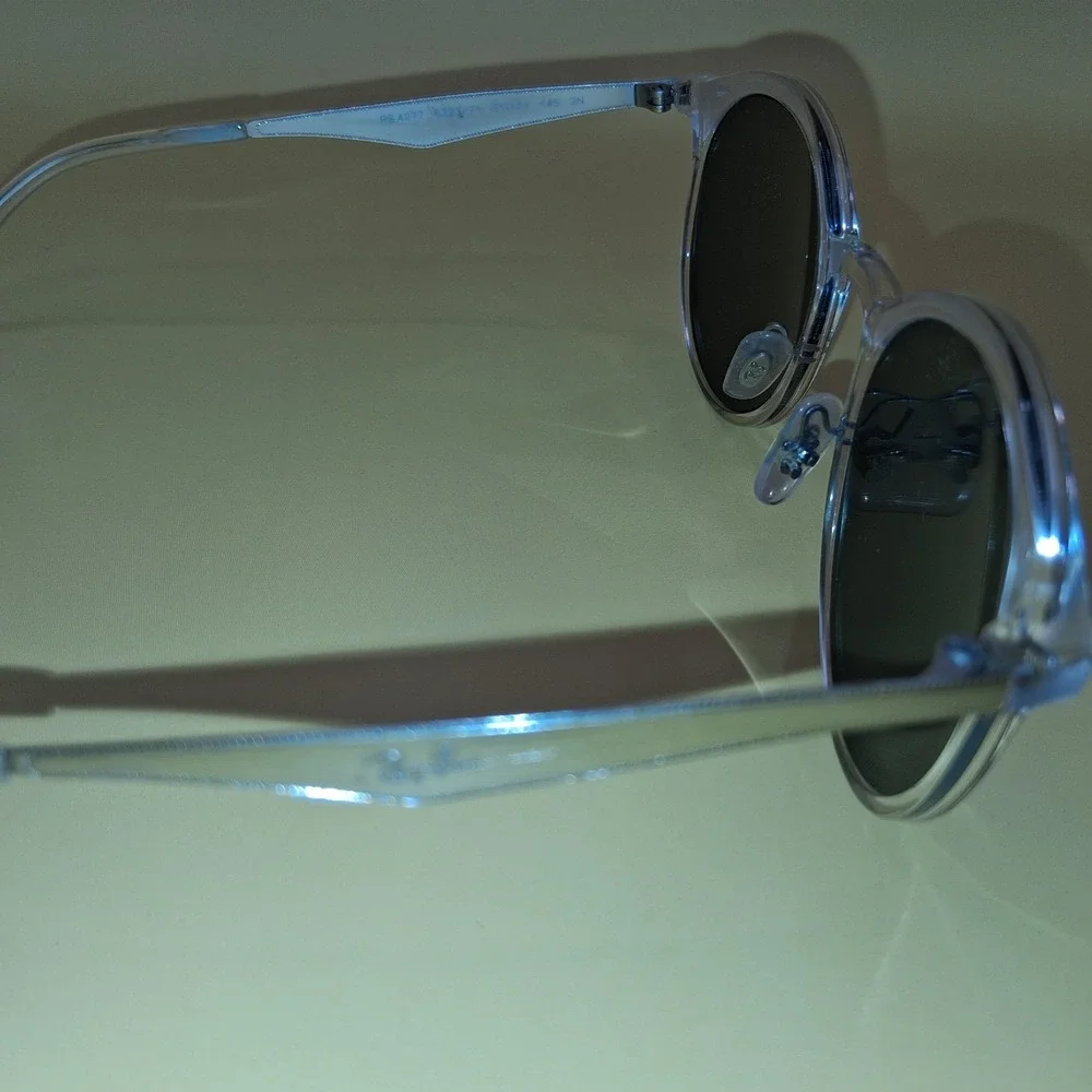 Ray Ban EMMA Clear Frame  Green Lens RB4277F 6323/71 51- 21- 145 SUNGLASSES